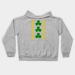 Shamrock Trio and Knotwork Bands Kids Hoodie